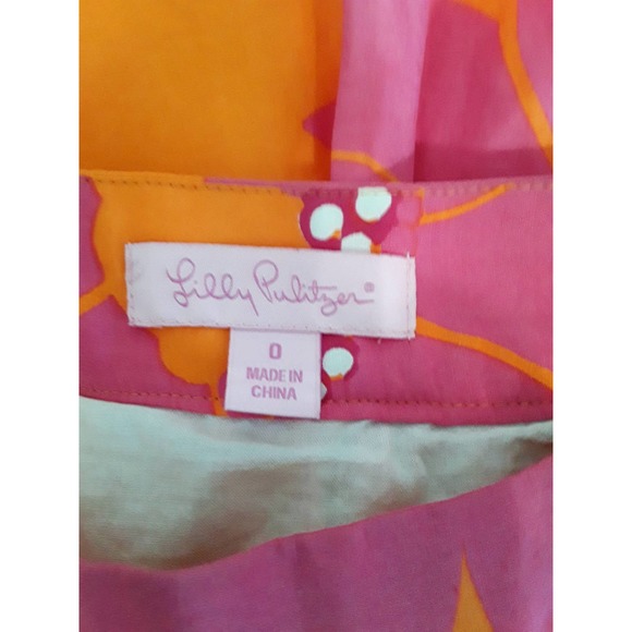 Lilly Pulitzer Bright Floral Mini Skirt Sz 0 EUC - Picture 3 of 6